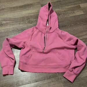 lululemon size xs/s pink blossom scuba half zip